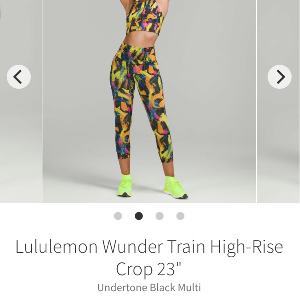 lululemon athletica HR Wunder train Leggings in Black undertone Multi 2 23”